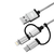 Cabo 3×1 Micro USB/Lightning/Type-C Cinza C3teach na internet