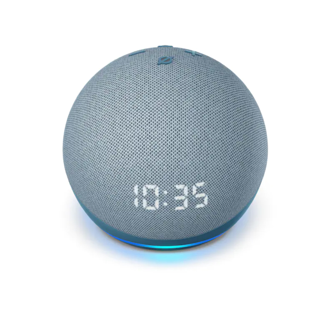  Echo Dot (4.ª generación), Altavoz inteligente con reloj y  Alexa