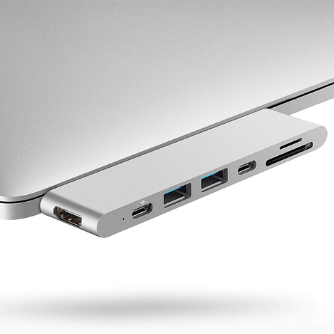 Purgo - Adaptador Hub USB C (7 en 2) - Silver