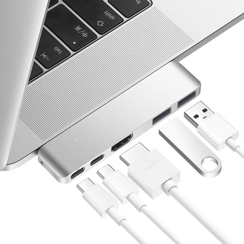 Purgo - Mini Adaptador Hub USB C (5 en 2) - Silver