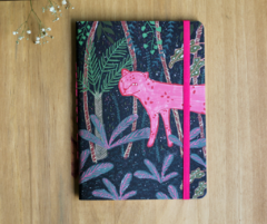 Caderno costurado - onça rosa - comprar online