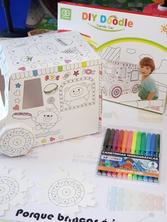 Carro de Papel - Diy Doodle - SamBrinque