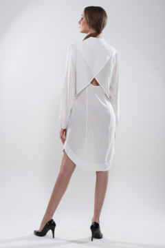 VESTIDO CHEMISE ALINE VISCOSE OFF WHITE na internet