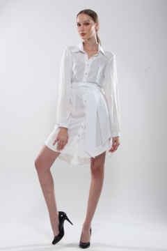 VESTIDO CHEMISE ELISA VISCOSE OFF WHITE - Andy Loureiro | Elegante e Atemporal