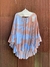 Vestido poncho ALEGRA terracota & celeste - comprar online