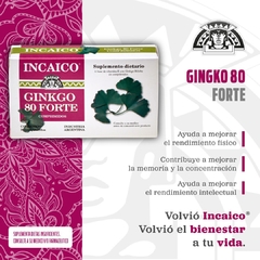 Incaico Ginkgo 80 Forte y Vitamina E 30 comprimidos