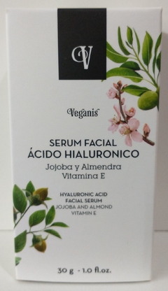 Veganis Serum Facial Acido Hialuronico Jojoba almendra Vit E