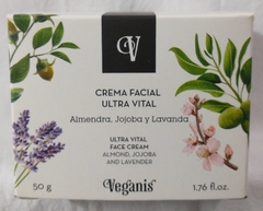 Veganis Crema Facial Ultra Vital Almendra Jojoba Lavanda