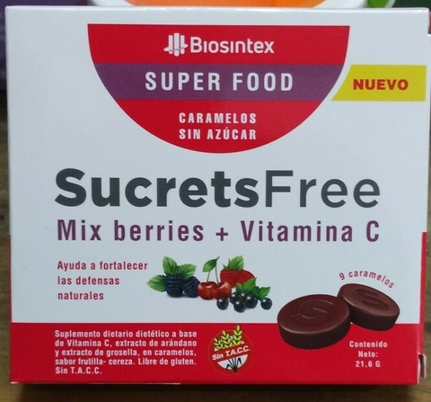 Sucrets Caramelos Vitamina C y Berries x 9 Sin Azucar