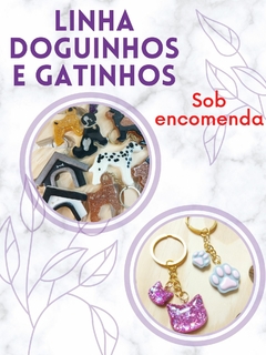 Chaveiro doguinhos e gatinhos - SOB ENCOMENDA