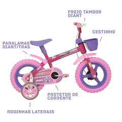 Bicicleta Infantil Aro 12 Athor Bike Crianças 1 a 3 Menina na internet