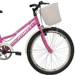 Bicicleta Aro 24 Athor Nature Feminina Infantil C/ Cesto - On Off Store