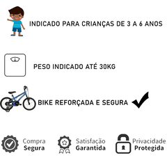 Bicicleta Infantil Aro 16 Athor Baby Boy C/ Rodinha - loja online
