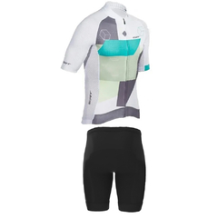 Conjunto Ciclismo Camisa ERT Premium Blanc + Bermuda ERT