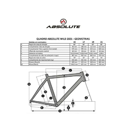 Quadro Aro 29 Ciclismo Absolute Wild Cabeamento Interno Mtb - On Off Store