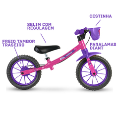 Bicicleta Infantil Aro 12 Equilíbrio Balance Bike Crianças - On Off Store