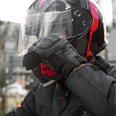 Luva X11 Blackout 2 Motociclista Proteção Completa Feminina