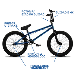 Bicicleta BMX Aro 20 Iniciante Rotor ProX Adulto e Infantil
