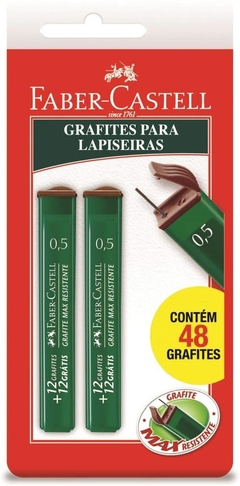 Grafite 0.5mm HB 2 Tubos de 24 Cada Faber-Castell