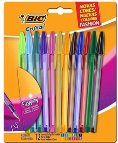 Caneta Esferográfica BIC Cristal Fashion - 10 Cores na internet