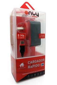 Cargador rapido only rojo tipo C - comprar online