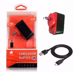 Cargador rapido only rojo micro usb