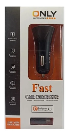 Cargador auto 12v Fastchargue Qualcom 3.0