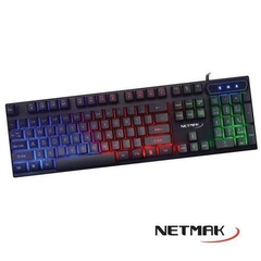 Teclado gamer retroiluminado netmark sakro - comprar online