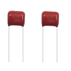 Capacitor poliéster 100nf 250v (104) - comprar online