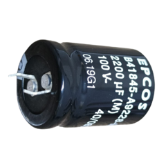 Capacitor eletrolítico radial 2.200uf 100v snap-in - comprar online