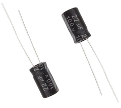 Capacitor eletrolítico radial 22uf 100v - comprar online