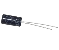 Capacitor eletrolítico radial 4,7uf 100v bipolar