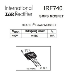 TRANSISTOR IRF740 * IRF740N - comprar online