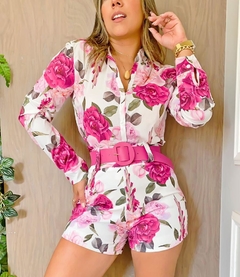 Camisa Botão - Rosas