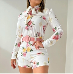 Camisa Laço - Rosas