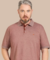 Camisa Gola Polo Plus Size Marron Seeder