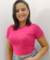 Cropped Basic Canelado Magenta