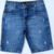 Bermuda Jeans Masculina Destroyed Azul