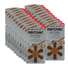 Baterias para Aparelho Auditivo RAYOVAC 312- 60 Und