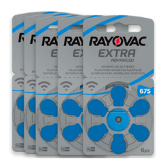 Baterias para Aparelho Auditivo RAYOVAC 675 - 60 Und