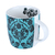 CANECA PORCELANA PROVENCE AZUL E PRETO 350ML - comprar online