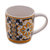 CANECA PORCELANA LADRILHO AMARELA 350ML