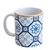 CANECA PORCELANA BRAGA AZUL E BRANCO 330ML - Mesa Posta, Decoração, Eletrodomésticos e Utilidades Domésticas | Lynen Decor