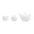 Jogo 3 pc Porcelana para café Birds Branco Wolff