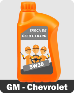 Troca de Óleo e Filtro - 5W30 Sintético - GM/Chevrolet