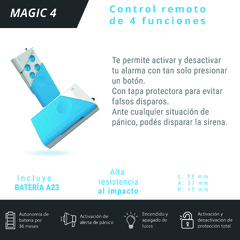 Control Remoto MAGIC4 Alarma UNICOM - comprar online