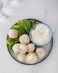 Albondigas de pollo y queso de almendras. Sin tacc. Sin lactosa