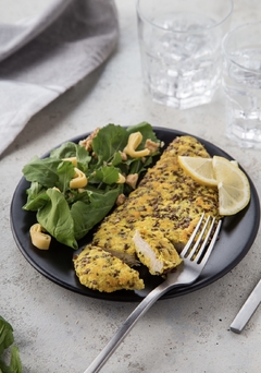 Milanesas de pollo rebozadas con claras de huevo. Keto. Sin tacc