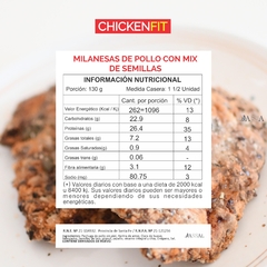 Milanesas de pollo rebozadas con semillas sin TACC - comprar online