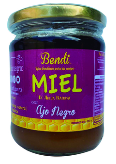 Miel Orgánica De Abeja Con Ajo Negro Bendi 550g - Bendi Ajo Negro